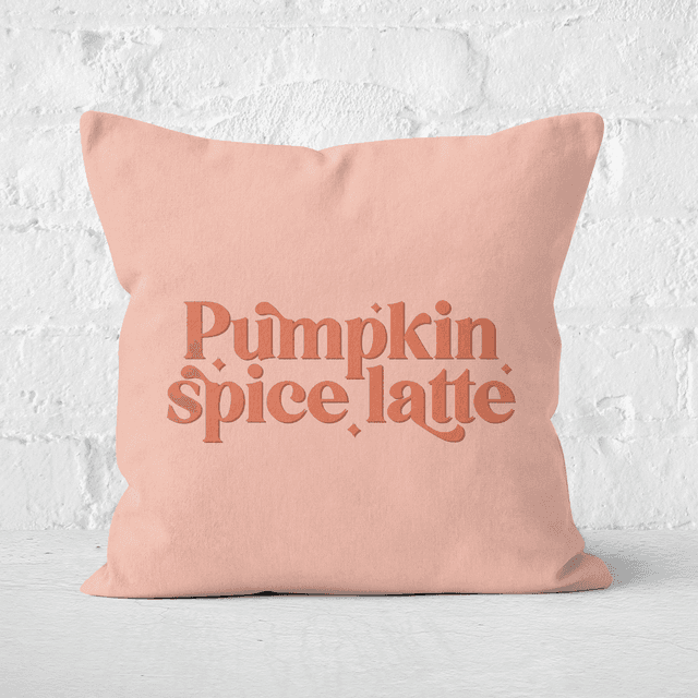 Pumpkin Spice Latte Square Cushion - 40x40cm - Soft Touch on Productcaster.