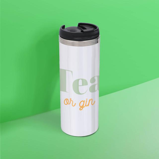 Tea Or Gin Stainless Steel Thermo Travel Mug on Productcaster.