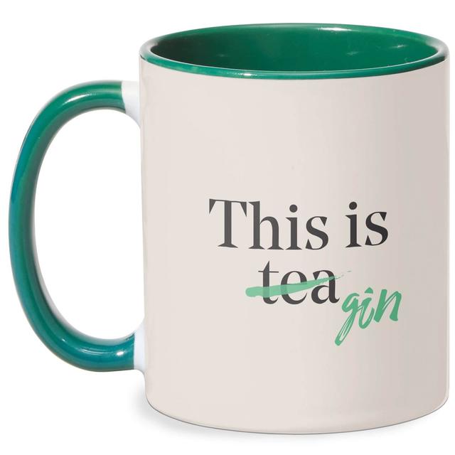 This Is Tea Mug - White/Green Grün on Productcaster.