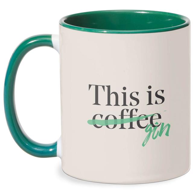 This Is Coffee Mug - White/Green Grün on Productcaster.