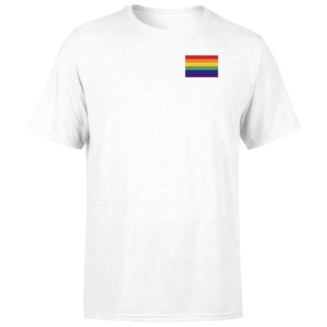 Rainbow Pride Flag T-Shirt - White - 5XL - Weiß on Productcaster.