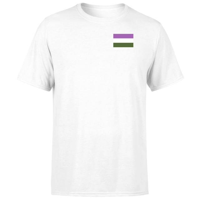 Genderqueer Flag T-Shirt - White - XL - Weiß on Productcaster.