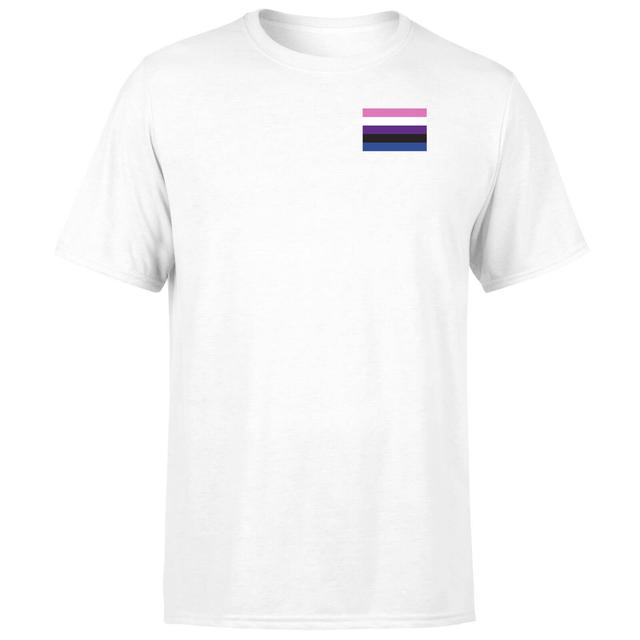 Genderfluid Flag T-Shirt - White - 5XL - Weiß on Productcaster.