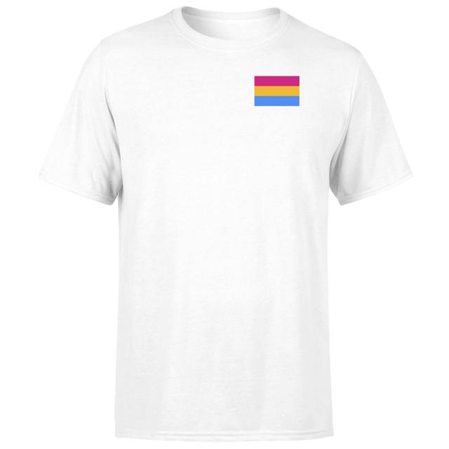 Pansexual Flag T-Shirt - White - XL - Weiß on Productcaster.