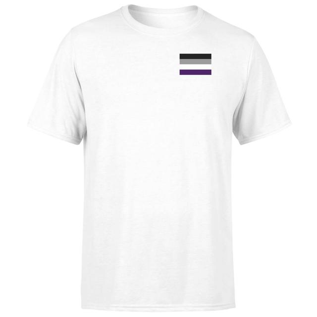 Asexual Flag T-Shirt - White - S - Weiß on Productcaster.