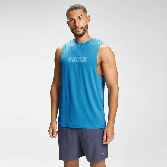 MP Men's Graffiti Graphic Training Tank Top - Bright Blue - S on Productcaster.