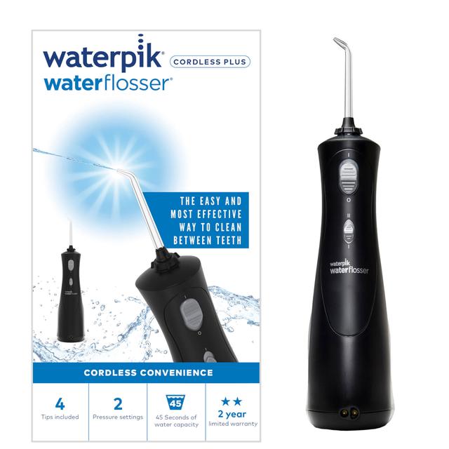 Waterpik (WP-462UK) Cordless Plus Dental Plaque Removal Water Flosser Tool with Rechargeable Battery - Black on Productcaster.