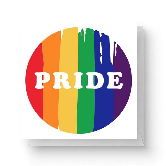 Pride Badge Square Greetings Card (14.8cm x 14.8cm) on Productcaster.