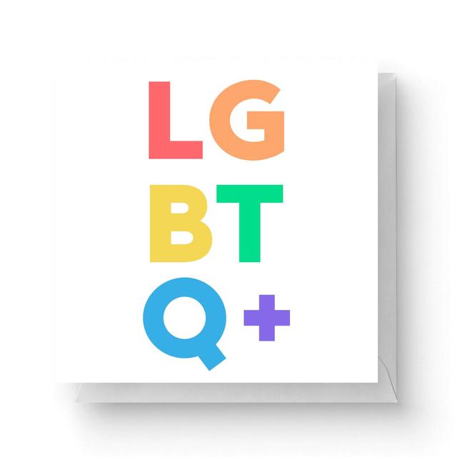 LGBTQ+ Square Greetings Card (14.8cm x 14.8cm) on Productcaster.