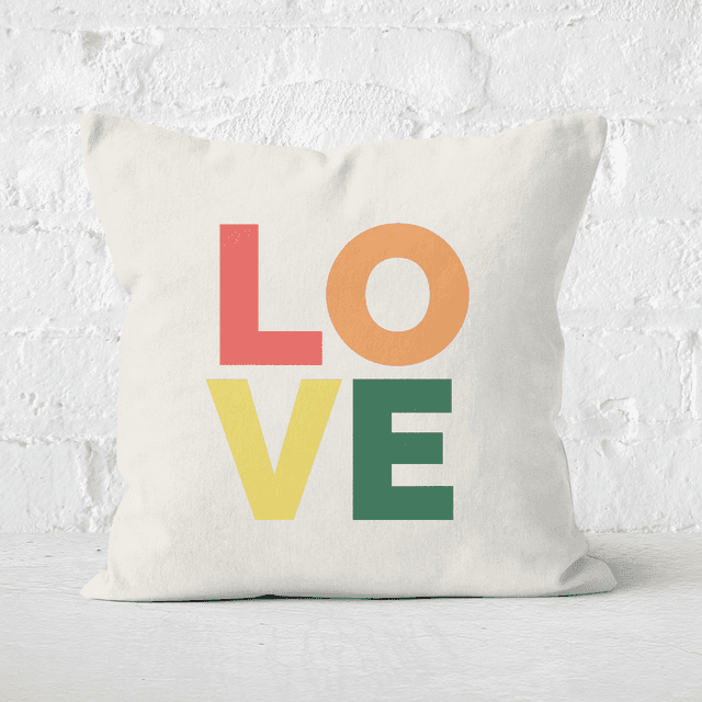 Love Square Cushion - 40x40cm - Soft Touch on Productcaster.