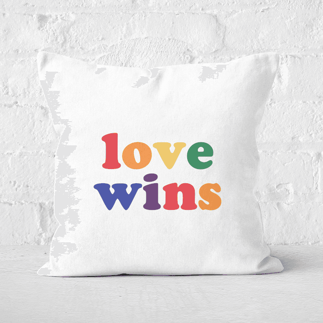 Love Wins Square Cushion - 50x50cm - Soft Touch on Productcaster.