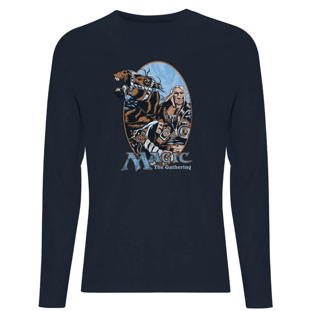 Magic the Gathering Retro Unisexe T-Shirt Manches Longues - Bleu Marine - XS on Productcaster.