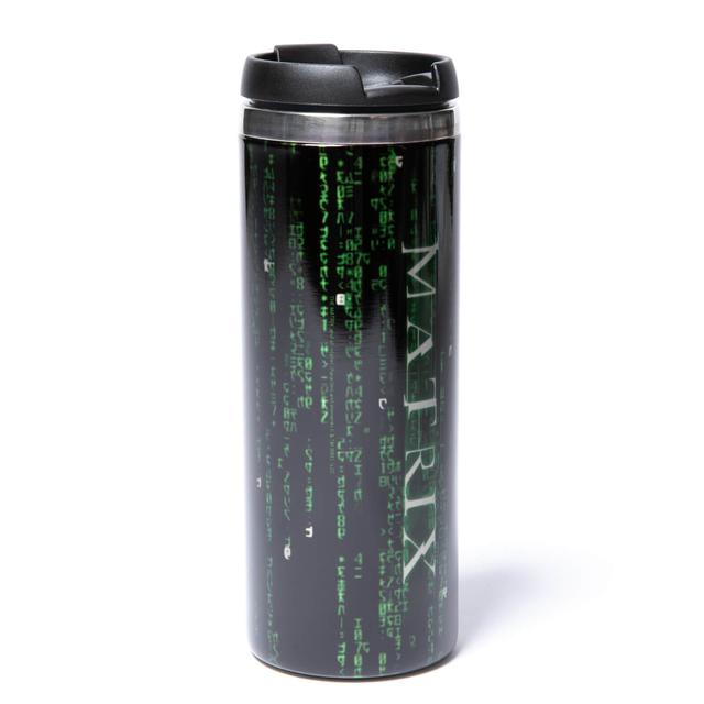 The Matrix Stainless Steel Thermo Travel Mug - Metallic Finish on Productcaster.