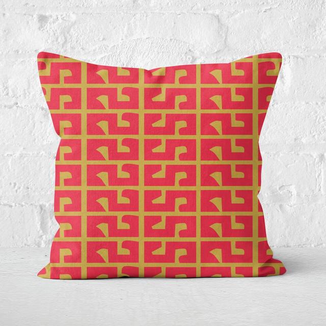 Chinese New Year Pattern Square Cushion - 60x60cm - Soft Touch on Productcaster.