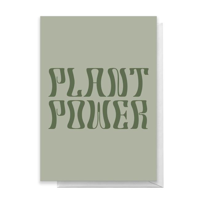 Plant Power Greetings Card - Large Card on Productcaster.