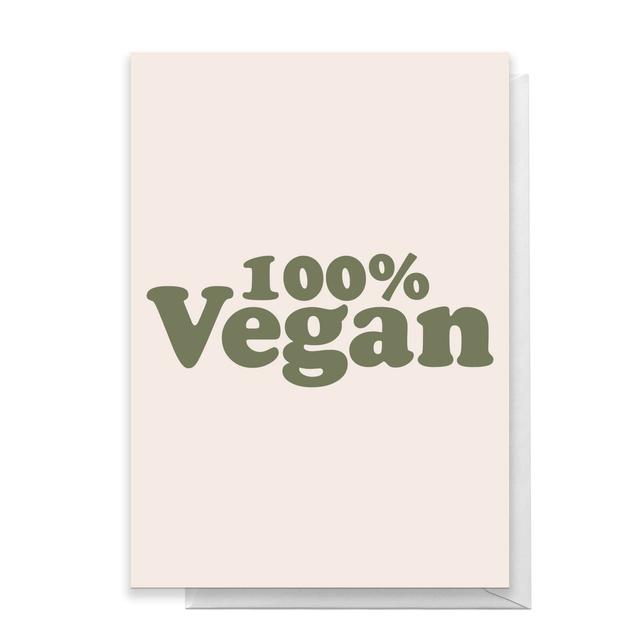 100% Vegan Greetings Card - Standard Card on Productcaster.