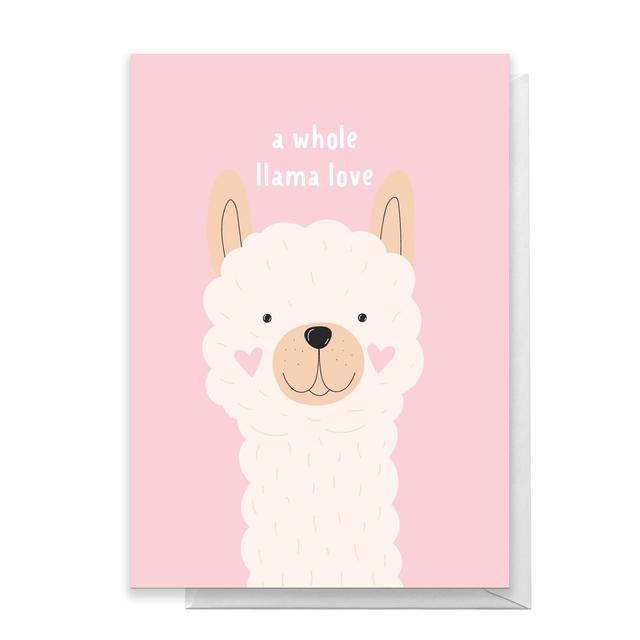 A Whole Llama Love Greetings Card - Standard Card on Productcaster.