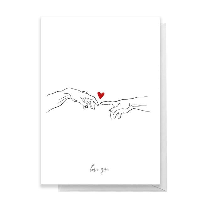 Love You Greetings Card - Large Card on Productcaster.