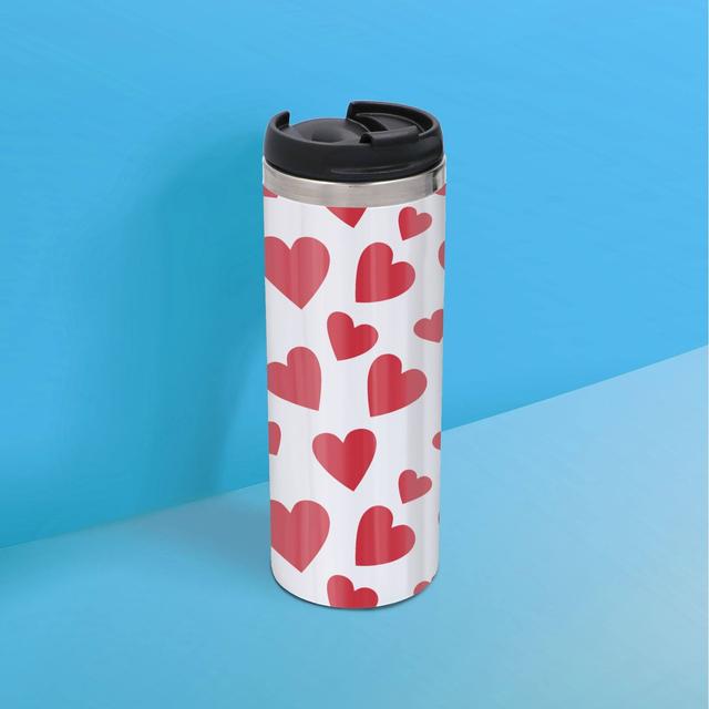 Hearts Stainless Steel Thermo Travel Mug on Productcaster.