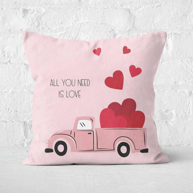 All You Need Is Love Square Cushion - 60x60cm - Soft Touch on Productcaster.