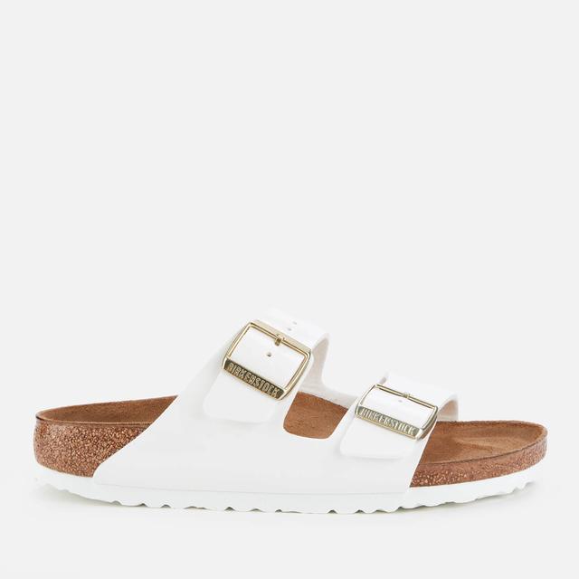 Birkenstock Women's Patent Arizona Slim Fit Double Strap Sandals - White - EU 40/UK 7 on Productcaster.