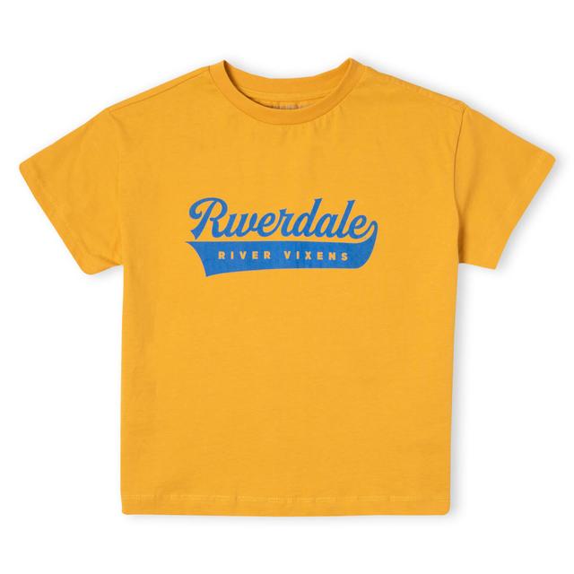 T-Shirt Cropped Riverdale Vixens - Giallo Mostarda - Donna - M on Productcaster.