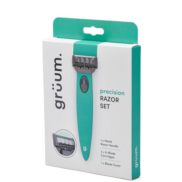 grüum Precision Razor Set - Aqua Green on Productcaster.