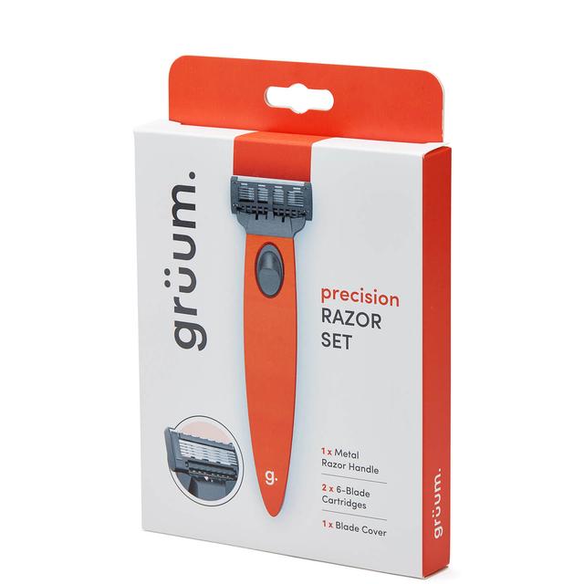 grüum Precision Razor Set - Tangerine Orange on Productcaster.