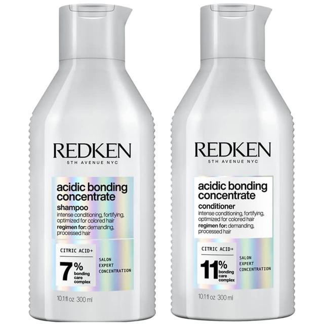 Redken Acidic Bonding Concentrate Shampoo 300ml and Conditioner 300ml Bundle, Bond Repair for Damaged Hair on Productcaster.