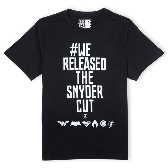 Justice League We Released The Snyder Cut Unisex T-Shirt - Black - 4XL - Black on Productcaster.