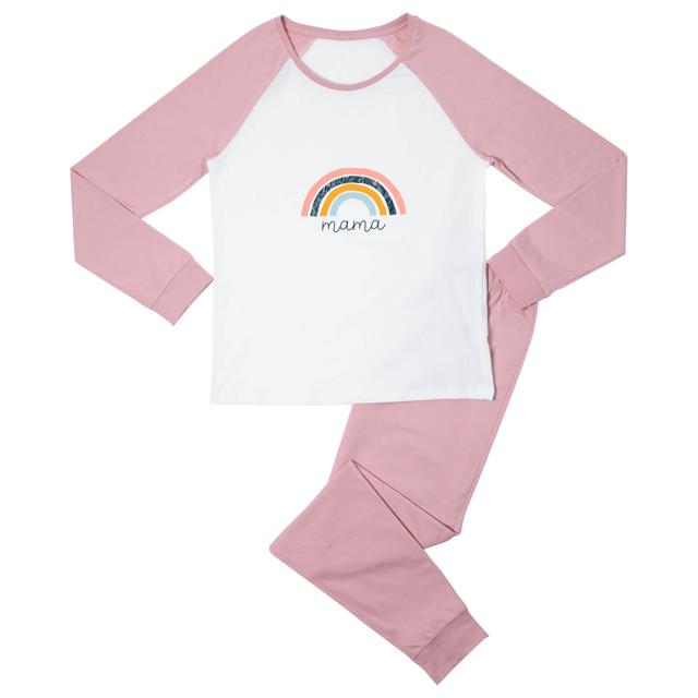 Mama Rainbow Women's Pyjama Set - White/Pink - XXL - White/Pink on Productcaster.