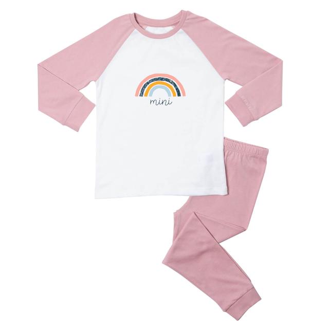 Mini Rainbow Kids' Pyjamas - White/Pink - 3-4 Years - White/Pink on Productcaster.