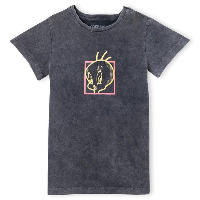 Looney Tunes Tweety Pie Unisex T-Shirt - Black Acid Wash - M - Black Acid Wash on Productcaster.