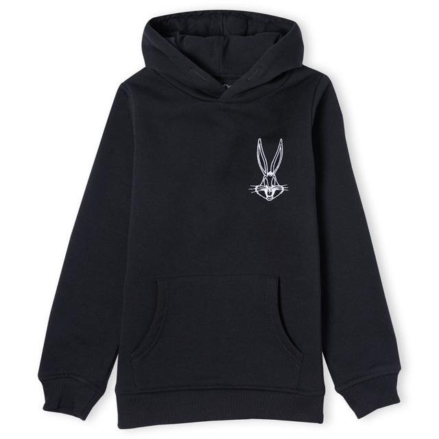 Looney Tunes Embroidered Bugs Bunny Kids' Hoodie - Black - 9-10 Jahre - Schwarz on Productcaster.