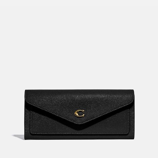 Coach Women's Crossgrain Leather Soft Wallet - Li/Black on Productcaster.