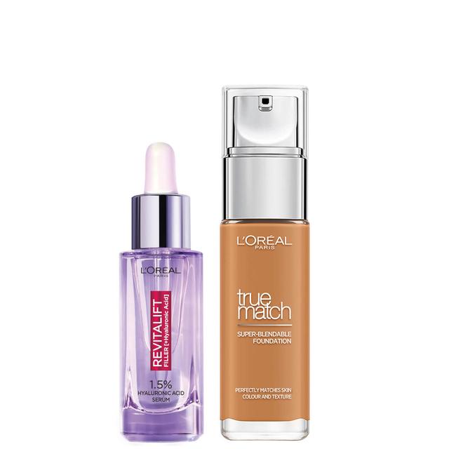 L'Oreal Paris Hyaluronic Acid Filler Serum und True Match Hyaluronic Acid Foundation Duo (verschiedene Farbtöne) - 7.5W Golden Chestnut on Productcaster.