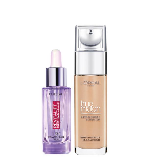 L’Oreal Paris Hyaluronic Acid Filler Serum and True Match Hyaluronic Acid Foundation Duo (Various Shades) - 6.5W Golden Toffee on Productcaster.