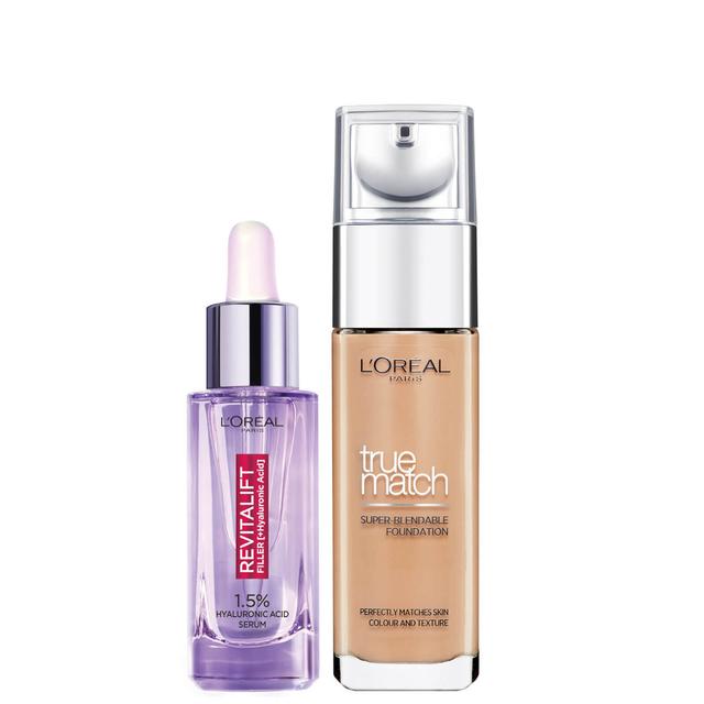 L’Oreal Paris Hyaluronic Acid Filler Serum and True Match Hyaluronic Acid Foundation Duo (Various Shades) - 8W Golden Cappuccino on Productcaster.