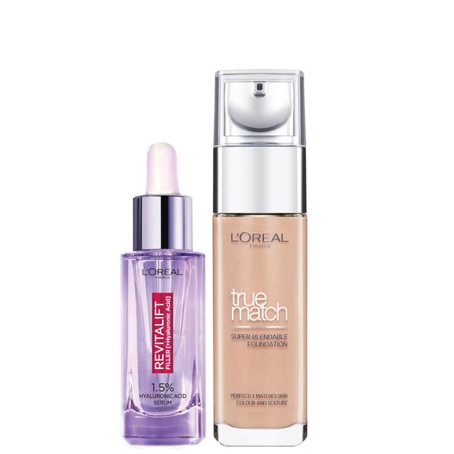 L’Oreal Paris Hyaluronic Acid Filler Serum and True Match Hyaluronic Acid Foundation Duo (Various Shades) - 6N Honey on Productcaster.