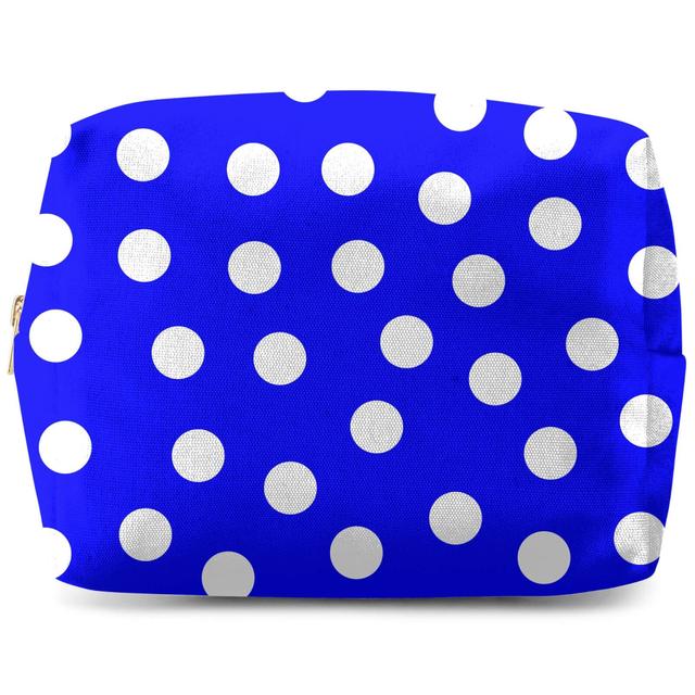 Bright Blue Polka Dots Wash Bag on Productcaster.