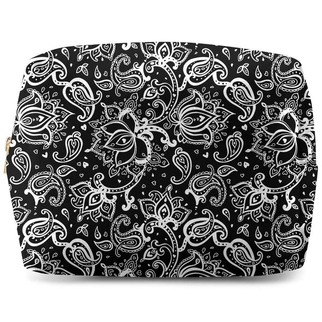 Monochrome Floral Paisley Wash Bag on Productcaster.