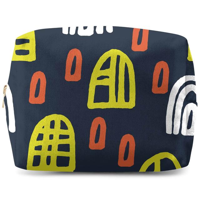 Abstract Tribal Semi Circle Patterns Wash Bag on Productcaster.