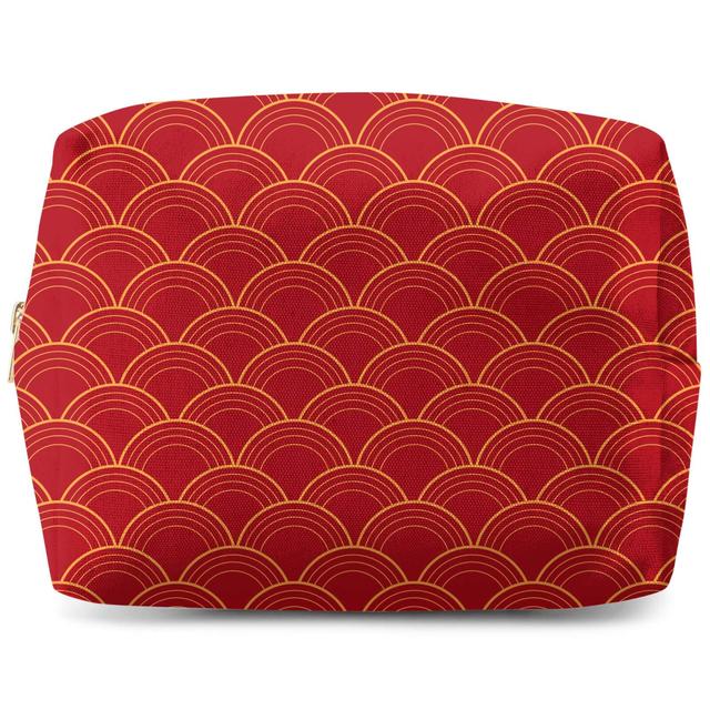 Chinese Fan Red Pattern Wash Bag on Productcaster.