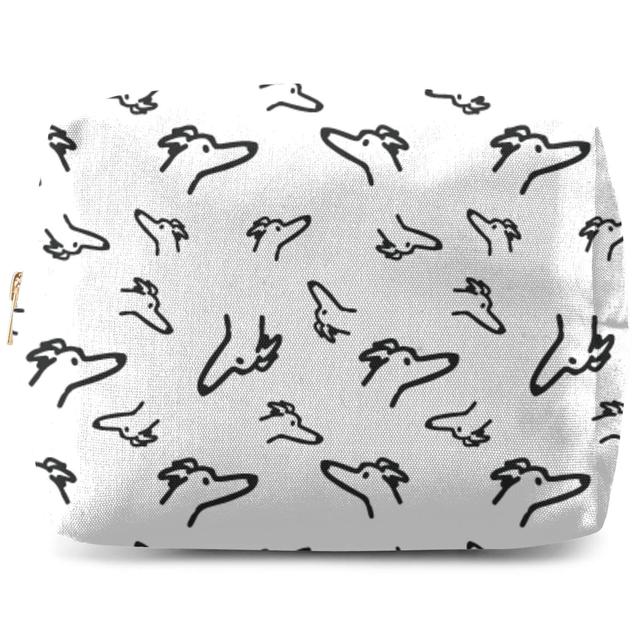 Line Art Dog Pattern Wash Bag on Productcaster.