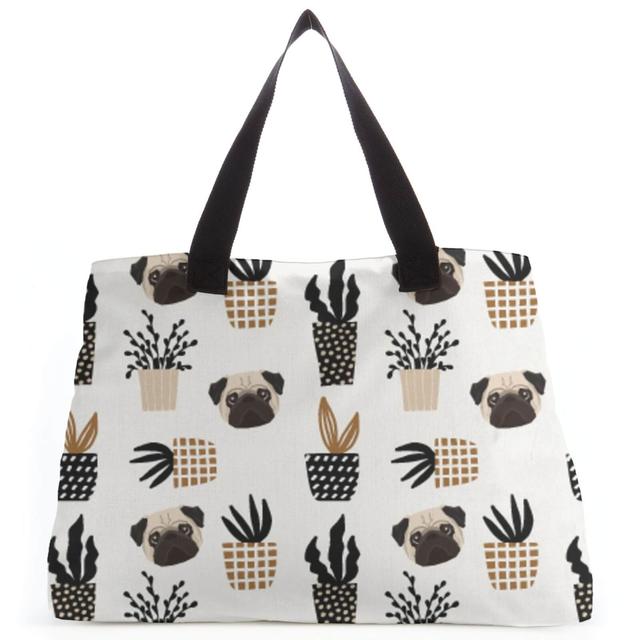 Pug & Cactus Tote Bag on Productcaster.