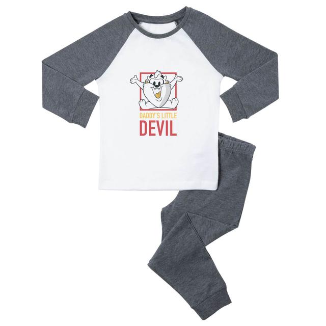 Looney Tunes Daddy's Little Devil Kids' Pyjamas - White/Grey - 9-10 Jahre - White/Grey on Productcaster.