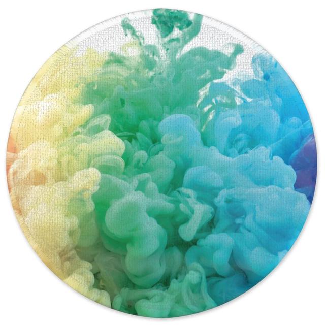 Decorsome Rainbow Smoke Round Bath Mat on Productcaster.