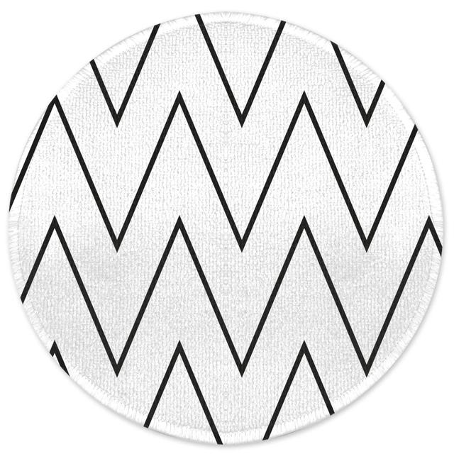 Decorsome Light Zig Zag Round Bath Mat on Productcaster.