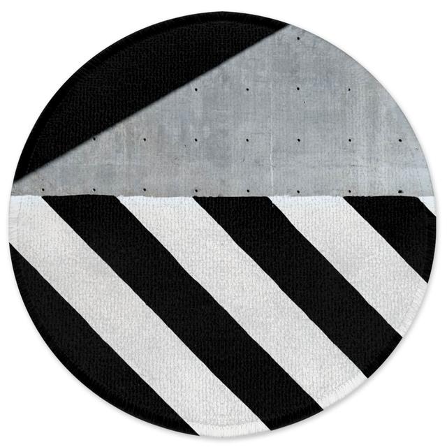 Decorsome Stripes And Blocks Round Bath Mat on Productcaster.