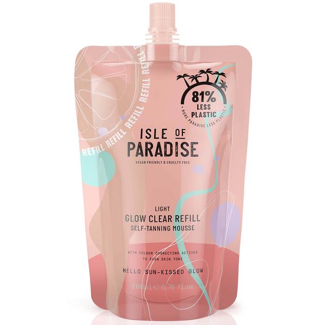 Isle of Paradise Glow Clear Self-Tanning Mousse Refill - Light 200ml on Productcaster.